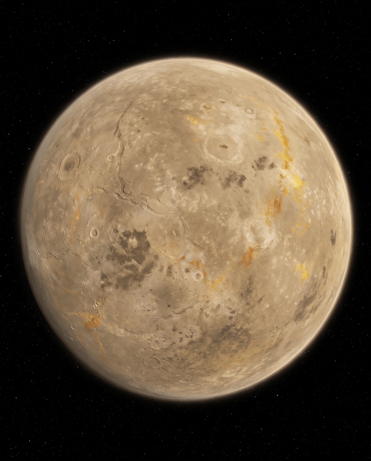 Dravik — dust-covered world in tan and grey