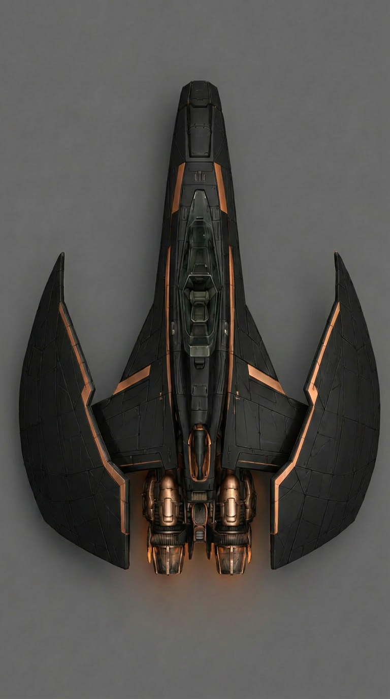 Excalibur-class apex heavy assault fighter — overhead view