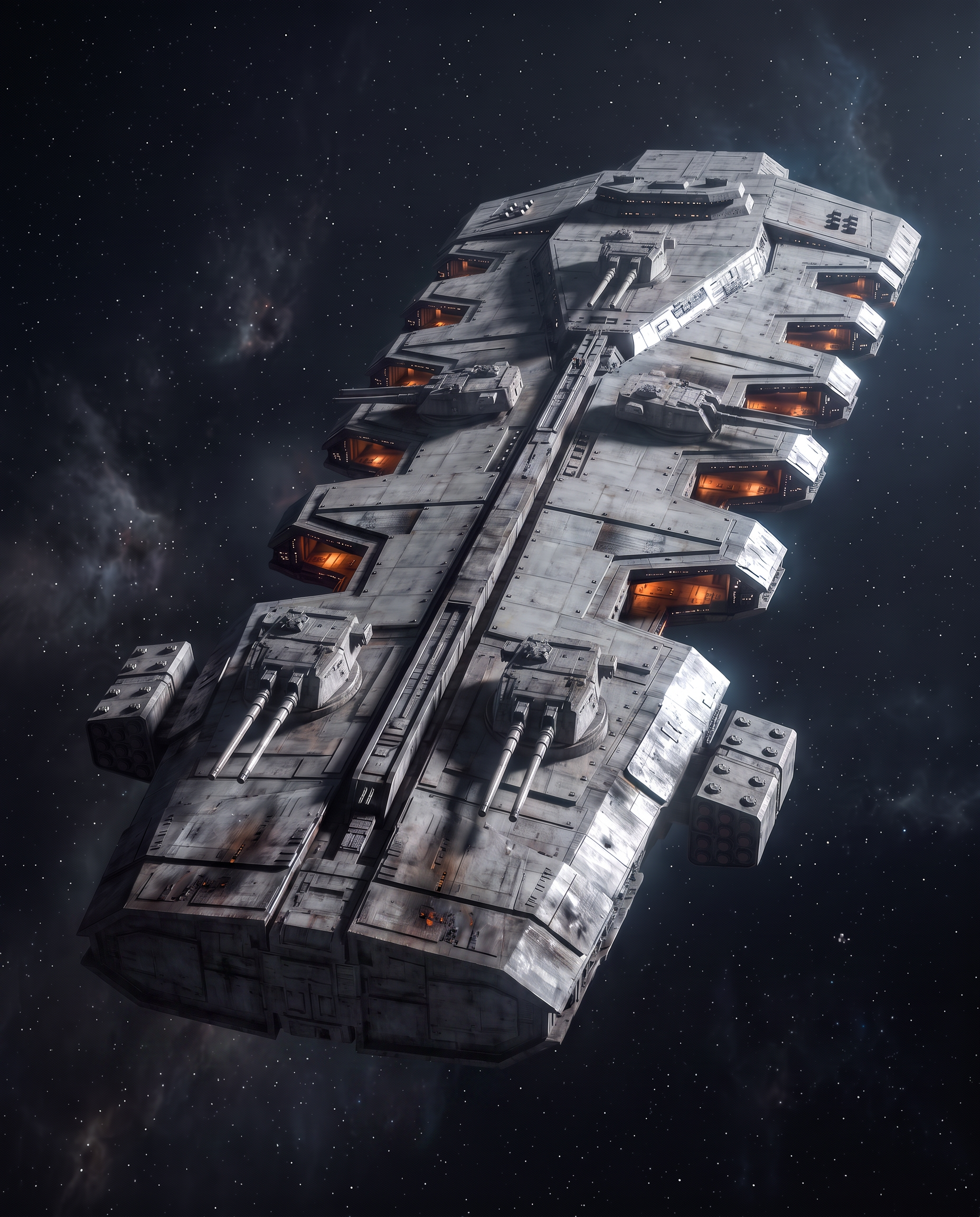Iverson-class gunship — converted freighter hull