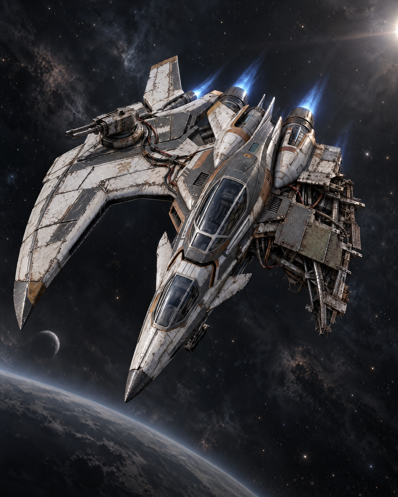 Scab Scimitar, a converted strike fighter flown by S.C.A.R.